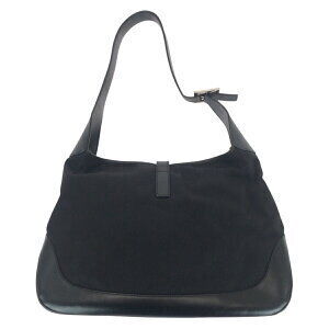 Gucci black GG shoulder canvas handbag Jackie bag